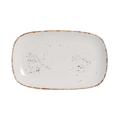12.5 x 8’’ Rectangular Platter Splash Blanch