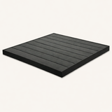 Black Outdoor Table Top – Black Synthetic Teak / Black Aluminum Frame