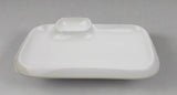 RECT. PLATE with Saucer PORC 10"x6-1/2"  (WT)