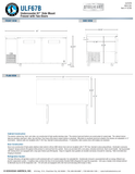 Hoshizaki ULF67B original full manufacturer dimension page: 67-inch width, 33.25-inch depth including rear bumper, 33.875-inch standard caster height