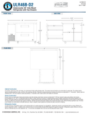 Hoshizaki ULR46B-D2 original complete manufacturer drawing page: 46-inch cabinet width, 57.5-inch drawer-open depth and 33.875-inch overall height