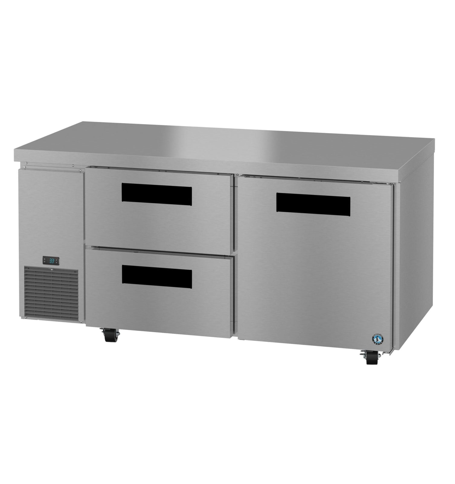 Hoshizaki ULR67B-D2 67" Side-Mount 2-Drawer/1-Door Undercounter Refrigerator