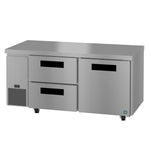 Hoshizaki ULR67B-D2 67" Side-Mount 2-Drawer/1-Door Undercounter Refrigerator