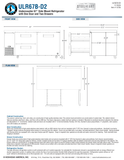 Hoshizaki ULR67B-D2 original complete manufacturer drawing page: 67-inch cabinet width, 57.5-inch drawer-open depth and 33.875-inch overall height