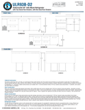 Hoshizaki ULR93B-D2-D4 original complete manufacturer drawing page: 93-inch cabinet width, 57.5-inch drawer-open depth and 33.875-inch overall height; both D2 and D4 layouts shown; door-open depth and shelf/brake descriptions differ across sources, see note