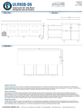 Hoshizaki ULR93B-D6 original complete manufacturer drawing page: 93-inch cabinet width, 57.5-inch drawer-open depth and 33.875-inch overall height