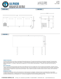 Hoshizaki ULR93B original full manufacturer dimension page: 93-inch width, 33.25-inch depth including rear bumper, 33.875-inch standard caster height; shelf-count source discrepancy retained, see note