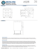 Hoshizaki UR27B-LPD3 official low-profile cabinet and extended-drawer dimensional views; use the specification note for bumper boundaries