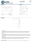 Hoshizaki UR36B official front, side and plan dimensional views; add the rear bumper to body-depth dimensions