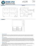 Hoshizaki UR48B-LPD4 official low-profile cabinet and extended-drawer dimensional views; use the specification note for bumper boundaries