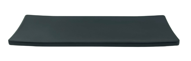 Melamine Rectangular Plate, Matte Black