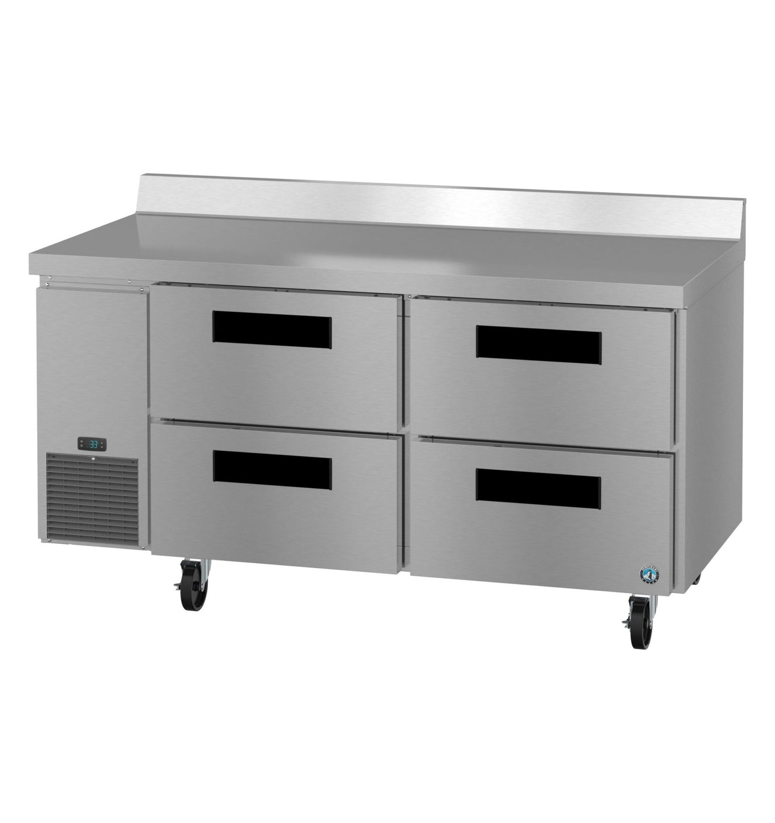 Hoshizaki WLR67B-D4 67" Side-Mount 4-Drawer Worktop Refrigerator
