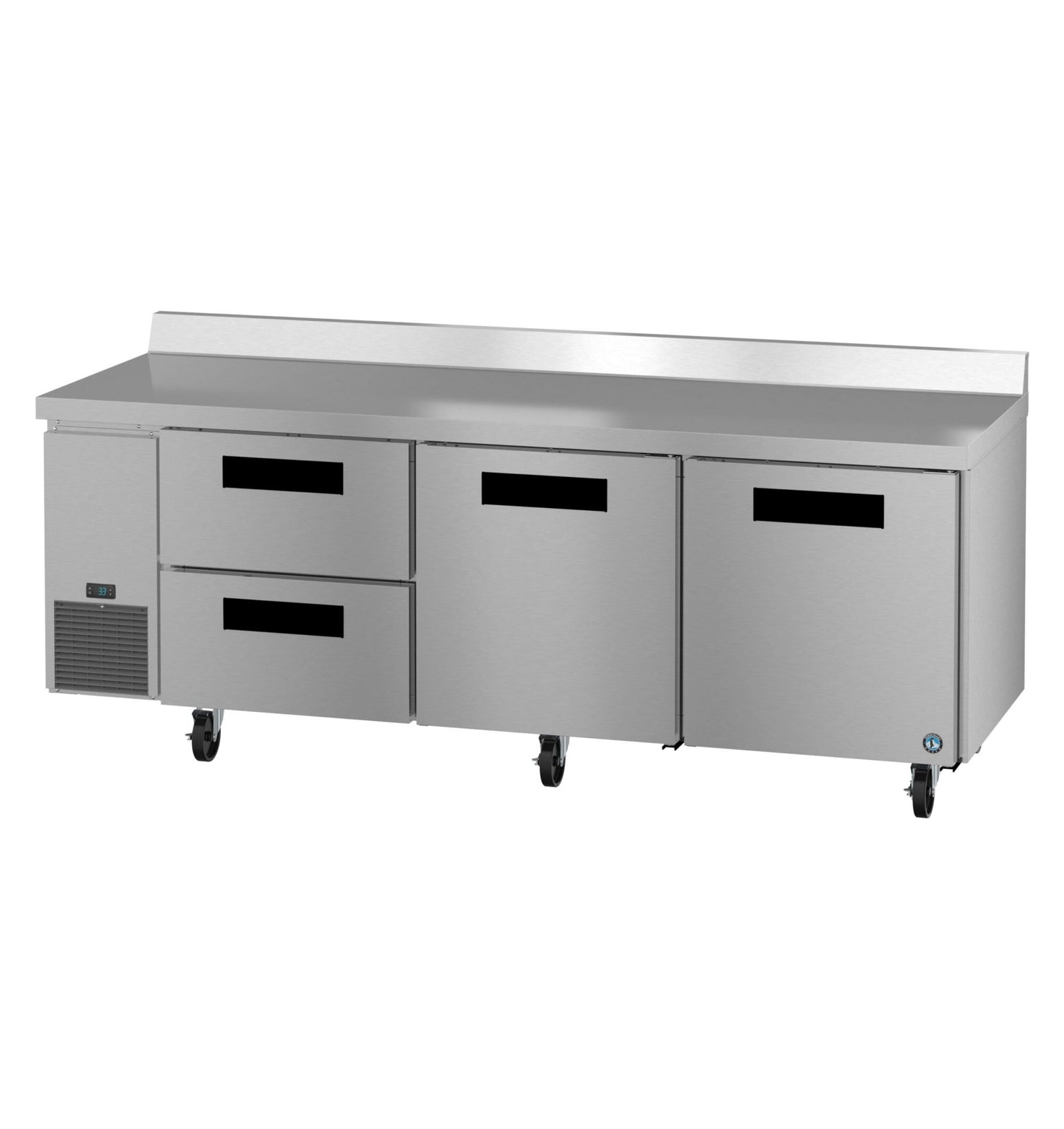 Hoshizaki WLR93B-D2 93" Side-Mount 2-Drawer/2-Door Worktop Refrigerator