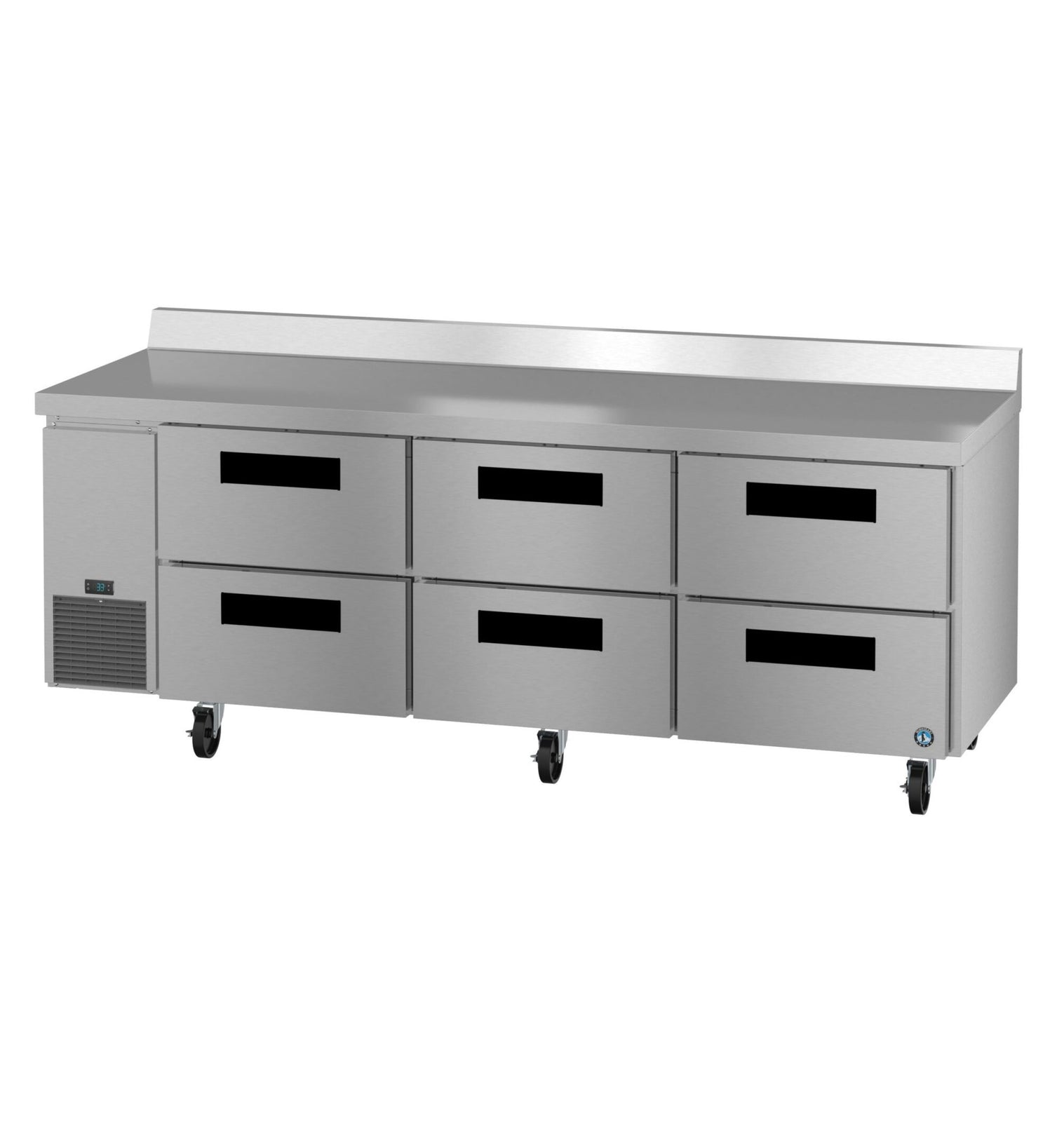 Hoshizaki WLR93B-D6 93" Side-Mount 6-Drawer Worktop Refrigerator