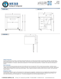 Hoshizaki WR36B official worktop front, side and plan views; 36-inch work surface and 40-inch overall height with 6-inch casters