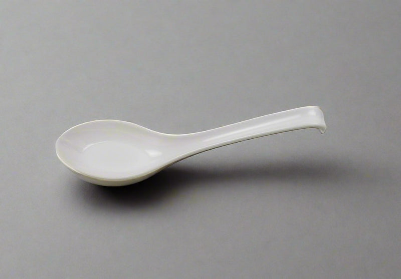 YG-062SW white melamine spoon an individual spoon for soup service