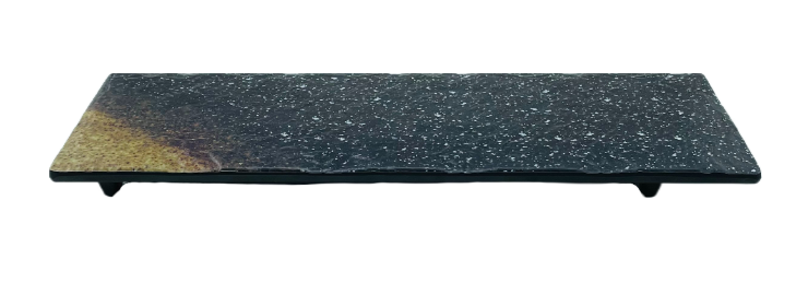 Melamine Rectangular Slate Platter 12-3/16, Soil Porcelain