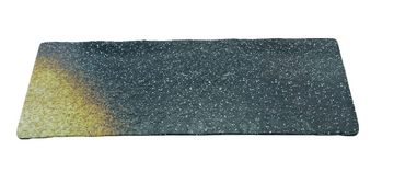 15-3/4" Melamine Rectangular Slate Platter 11/16" H, Black Soil Porcelain