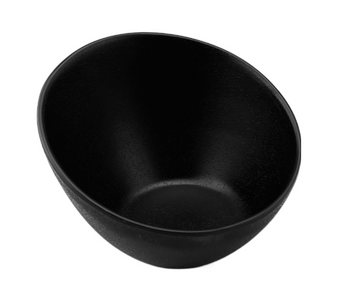 Melamine Skewed Bowl 5-1/8", Matte Black