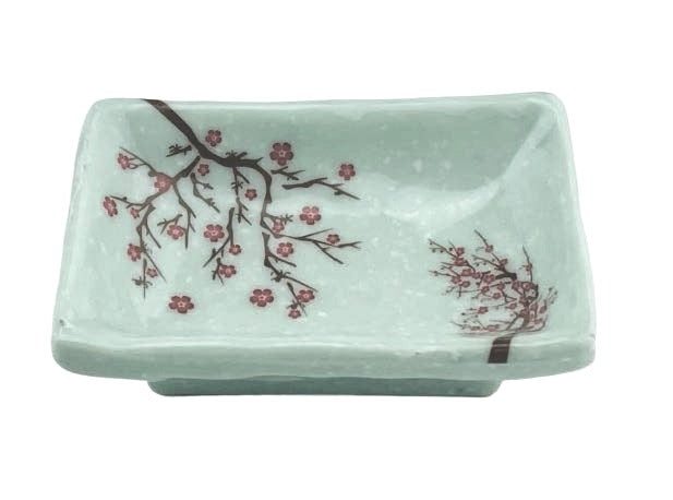 Melamine Rectangular Sauce Dish, Plum Blossom