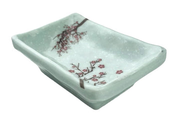 Melamine Rectangular Sauce Dish, Plum Blossom