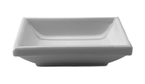 Melamine Rectangular Sauce Dish 3-3/8", White