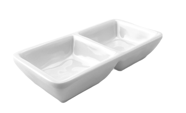 YG-327SW white melamine two wells in a compact rectangle