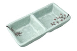 Melamine 2 Compartment Sauce Plate, Plum Blossom