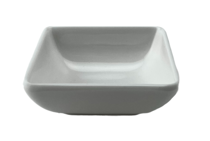 Melamine Square Sauce Dish 2-15/16", White