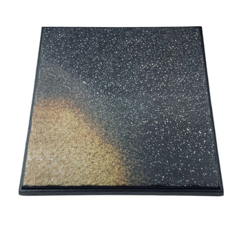 14-1/2 x1-1/8"H -Melamine Square Plate, Soil Porcelain