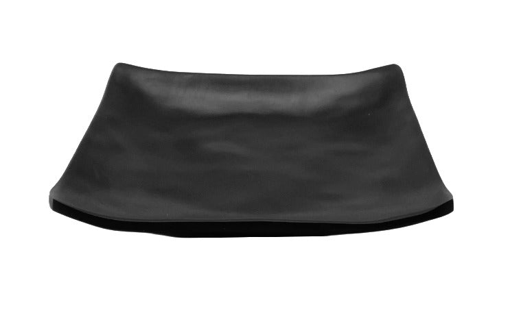 Melamine Square Plate 5-7/8", Matte Black
