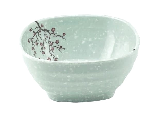 Melamine Square Bowl 4-3/8" x 4-3/8", Plum Blossom