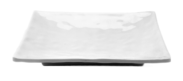 Melamine Rectangular Plate 7"x 5" x 1-1/8"H, White