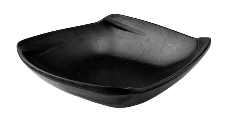 Melamine Square Side Bowl 6.25", Matte Black