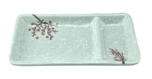 7½″ Mint Green Floral Melamine Divided Plate