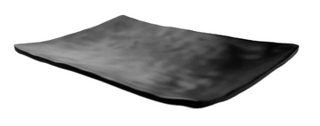 Melamine Rectangular Plate 7-7/8"x 5-1/2", Matte Black