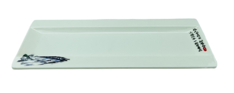 Melamine Rectangular Plate 11-7/8", Country Landscape