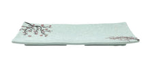10½″ Mint Green Floral Melamine Rectangular Plate
