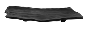 Melamine Rectangular Plate 13-3/8", Black Matte