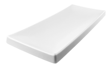 Melamine Rectangular Plate 13-3/8", White