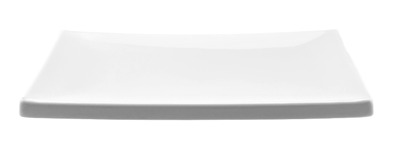Melamine Rectangular Plate 13-3/8", White