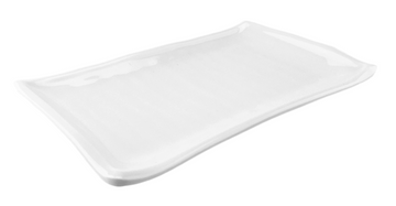 Melamine Rectangular Plate 8-1/2", White
