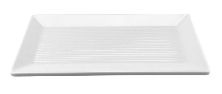 Melamine Rectangular Plate 10-5/8", White