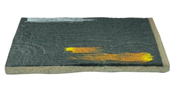 14 x7-1/2" Melamine Rectangular Plate, Brush Painting