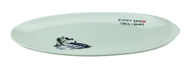 Melamine Oval Plate 14", Country Landscape
