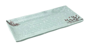 Melamine Rectangular Plate 8-5/8", Plum Blossom