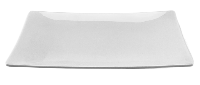 Melamine Rectangular Plate, 10" White