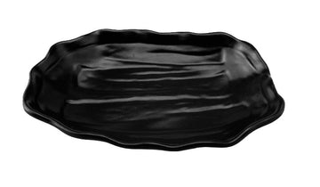 Melamine Rectangular Plate 8-1/4*, Matte Black