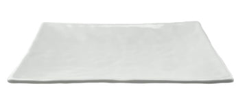 13-3/4" Melamine Rectangular Plate, Shiny White