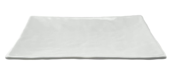 13-3/4" Melamine Rectangular Plate, Shiny White